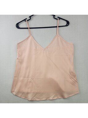 Ettitude Bamboo Cloud Pink Sateen Cami S Adjustable Straps Coquette Minimalist